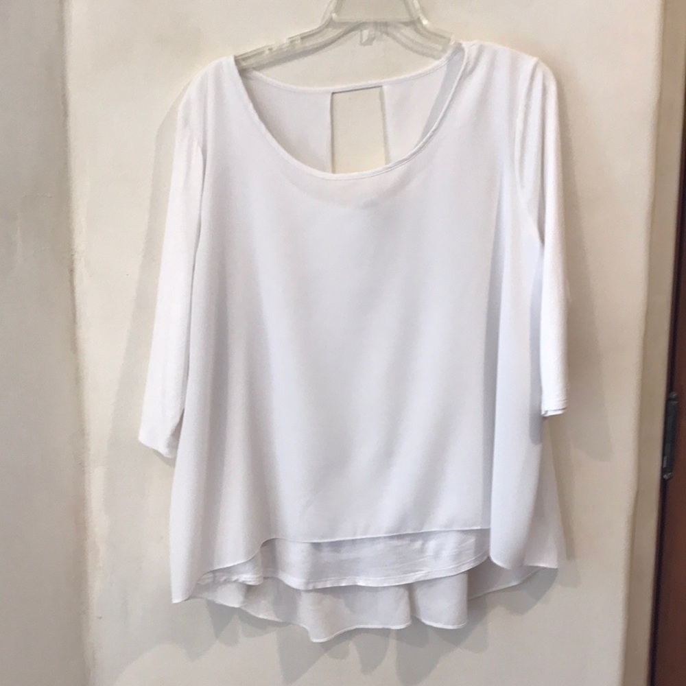 ING (Macys) Cream deceptive open back look size 3x